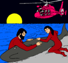 Dibujo Rescate ballena pintado por BRIAN