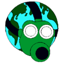 Dibujo Tierra con máscara de gas pintado por harollozano