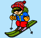 Dibujo Niño esquiando pintado por jaumec