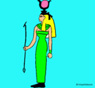 Dibujo Hathor pintado por Angelina