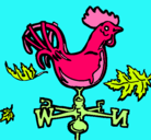 Dibujo Veletas y gallo pintado por NATALI