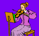 Dibujo Dama violinista pintado por PILI