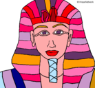 Dibujo Tutankamon pintado por laurayadrian