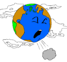Dibujo Tierra enferma pintado por cascabel
