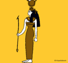 Dibujo Hathor pintado por dianny