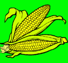 Dibujo Mazorca de maíz pintado por supereva