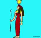Dibujo Hathor pintado por marta