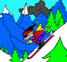 Dibujo Esquiador pintado por barbosa