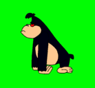 Dibujo Mono enfadado pintado por gotcila