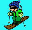 Dibujo Niño esquiando pintado por nerea