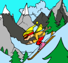 Dibujo Esquiador pintado por referfs