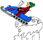Dibujo Salto con moto de nieve pintado por jaimeantoniomoralesa.
