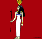 Dibujo Hathor pintado por joe