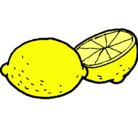 Dibujo limón pintado por paula