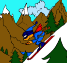 Dibujo Esquiador pintado por pablobuendia