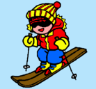 Dibujo Niño esquiando pintado por alejandro