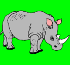 Dibujo Rinoceronte pintado por daniel