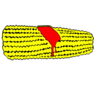 Dibujo Mazorca de maíz pintado por bysckof
