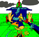 Dibujo Cigüeña en un barco pintado por alex