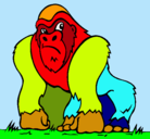 Dibujo Gorila pintado por benjamin