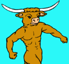 Dibujo Cabeza de búfalo pintado por manex