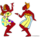 Dibujo Mujeres bailando pintado por aaldiii