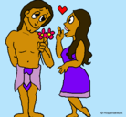 Dibujo Jóvenes mayas enamorados pintado por SaraGon3