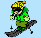 Dibujo Niño esquiando pintado por cristina