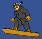 Dibujo Snowboard pintado por 000