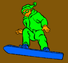 Dibujo Snowboard pintado por jvr