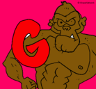 Dibujo Gorila pintado por GianelaLonne