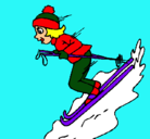 Dibujo Esquiadora pintado por Gaby