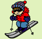 Dibujo Niño esquiando pintado por monii