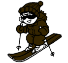 Dibujo Niño esquiando pintado por dulce