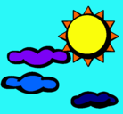 Dibujo Sol y nubes 2 pintado por maria