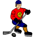 Dibujo Jugador de hockey sobre hielo pintado por mauricio