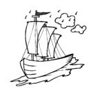 Dibujo Barco velero pintado por RODRI