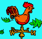 Dibujo Veletas y gallo pintado por lauraguapamartinez