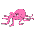 Dibujo Pulpo pintado por calamar