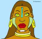 Dibujo Mujer maya pintado por INDIO2