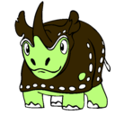 Dibujo Rinoceronte pintado por rodrigo