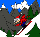 Dibujo Esquiador pintado por erik