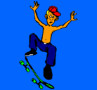 Dibujo Skater pintado por laura