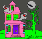Dibujo Casa fantansma pintado por rosavirginia