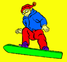 Dibujo Snowboard pintado por FRANK
