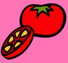 Dibujo Tomate pintado por analuzcouso