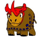 Dibujo Rinoceronte pintado por alejandrodejesusg.f