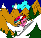 Dibujo Esquiador pintado por valeria