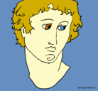 Dibujo Busto de Alejandro Magno pintado por joe