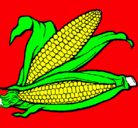 Dibujo Mazorca de maíz pintado por dibuxos